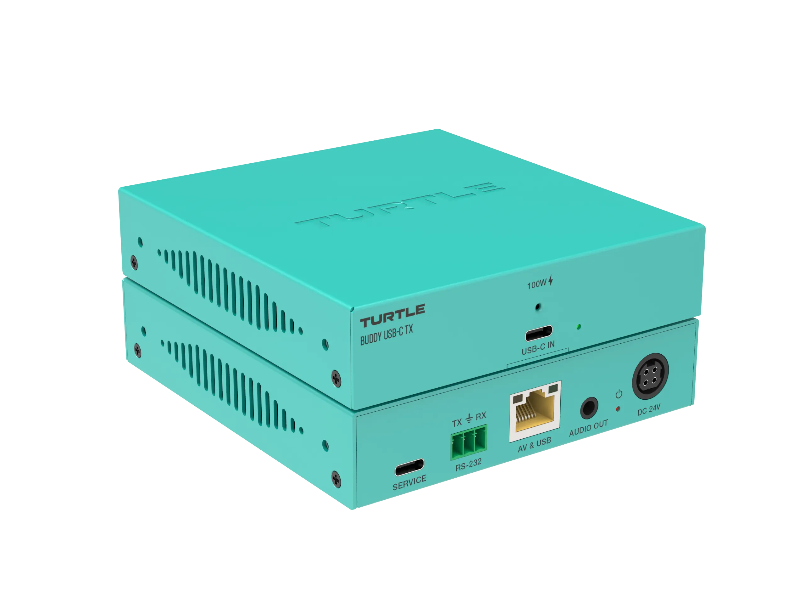 Turtle AV Boardroom Buddy USB-C TX — 4K60 HDBaseT Transmitter with 100W Charging