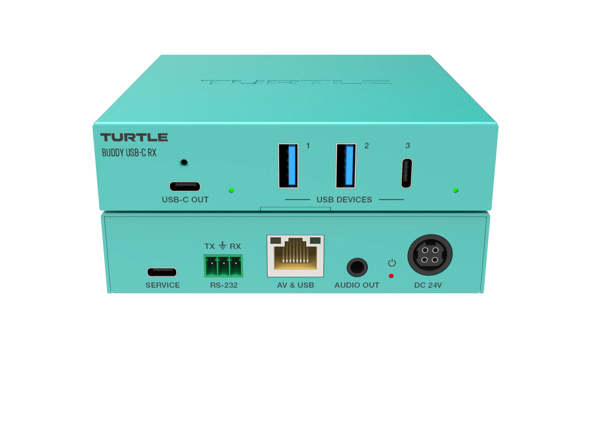 Turtle AV Boardroom Buddy USB-C RX — 4K60 HDBaseT Receiver for USB-C Displays