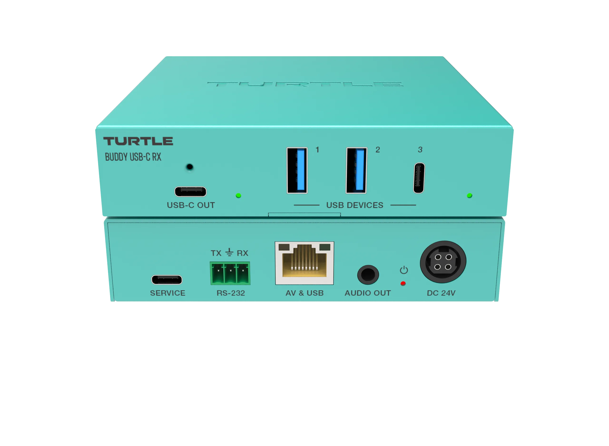 Turtle AV Boardroom Buddy USB-C RX — 4K60 HDBaseT Receiver for USB-C Displays