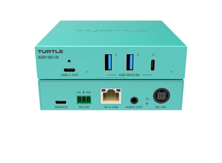 Turtle AV Boardroom Buddy USB-C RX — 4K60 HDBaseT Receiver for USB-C Displays