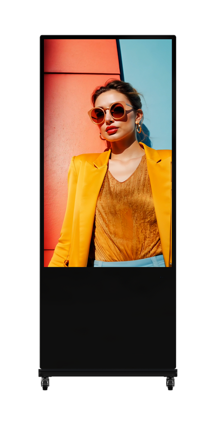 Hikvision DS-D6055UN-D/S 55" 4K Android 13 Slim Floor-Standing Digital Signage
