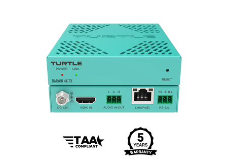 Turtle AV Darwin 4K TX — H.265 HDMI 4K AV over IP Transmitter