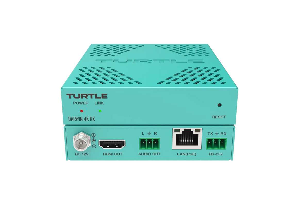 Turtle AV Darwin 4K RX — H.265 HDMI 4K AV over IP Receiver