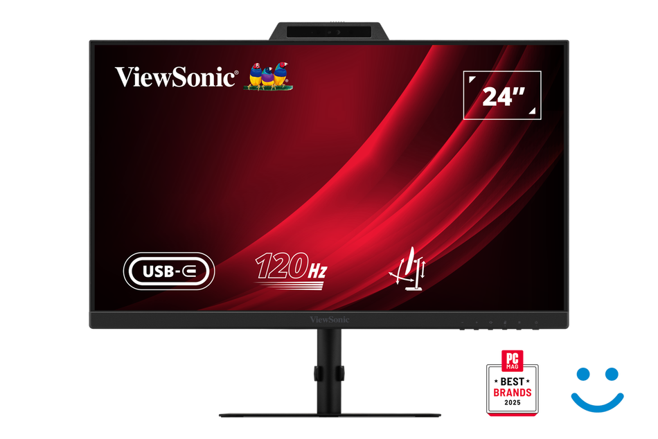 ViewSonic VG2441V 24" FHD USB-C Video Conferencing Monitor – Integrated Camera