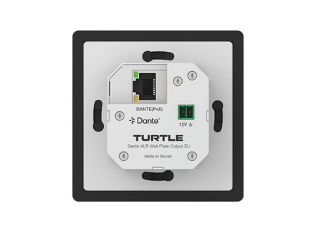 Turtle AV Dante Dual XLR Output Wallplate — EU Wall Box