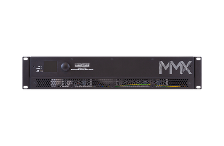 Black electronic equipment with 'Lightware' and 'MMX' branding on a white background