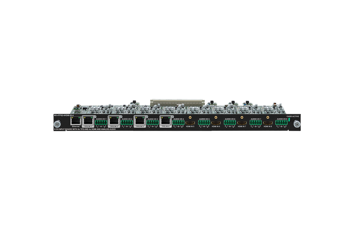 Network switch or router module on a white background