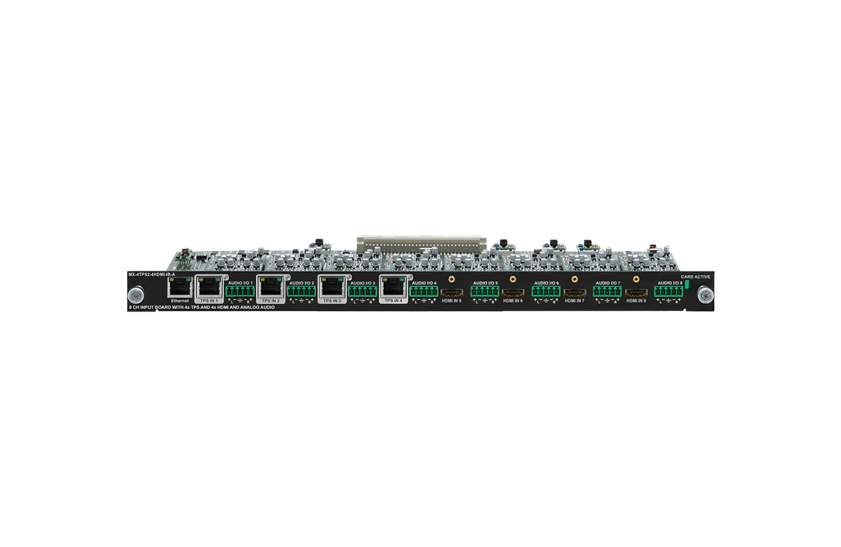 Network switch or router module on a white background