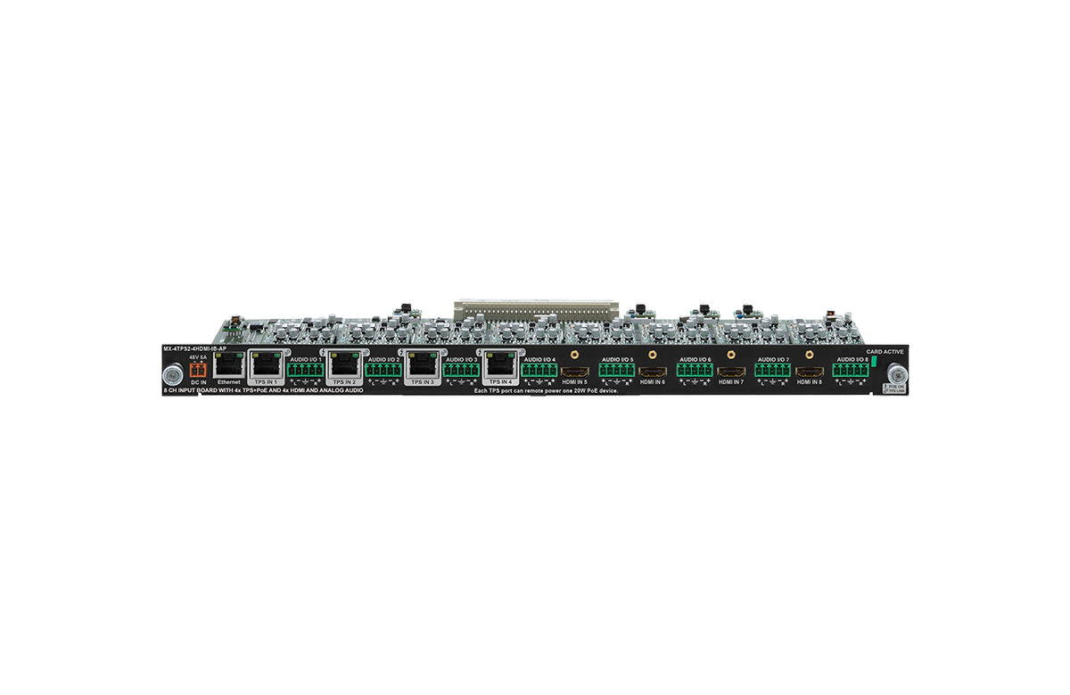 Network switch module with multiple ports on a white background