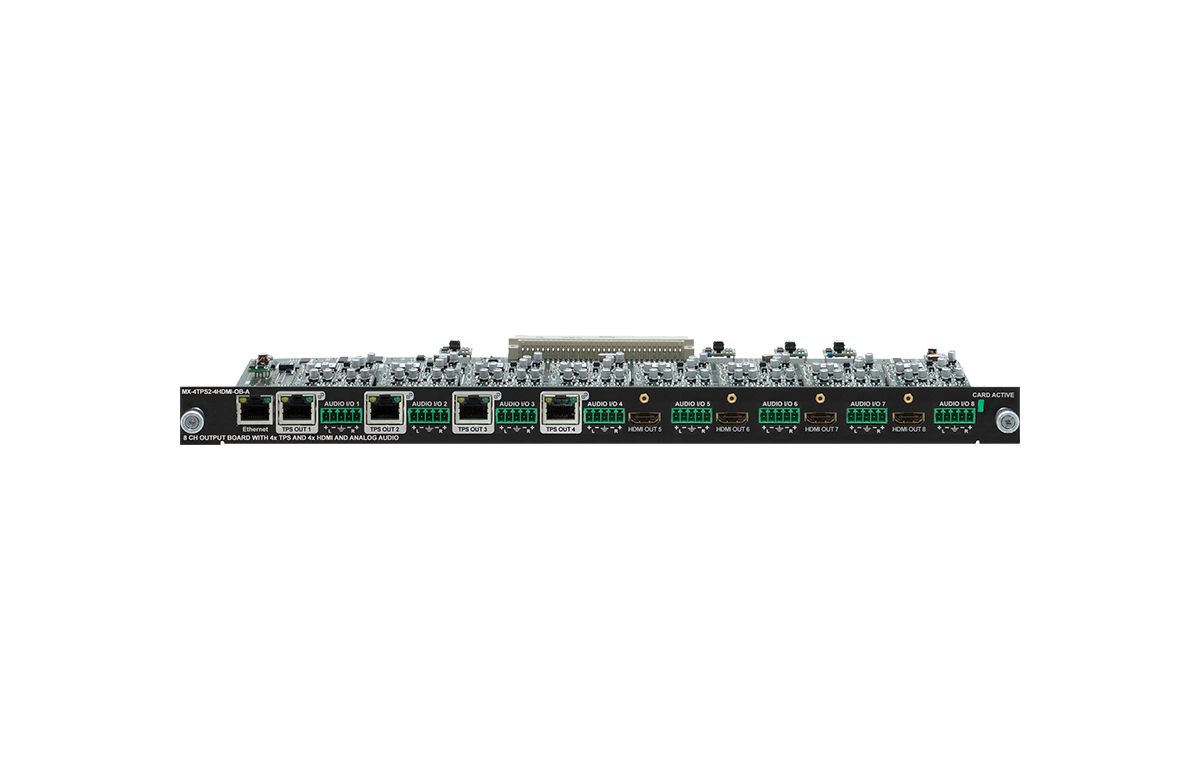 Network switch module with multiple ports on a white background