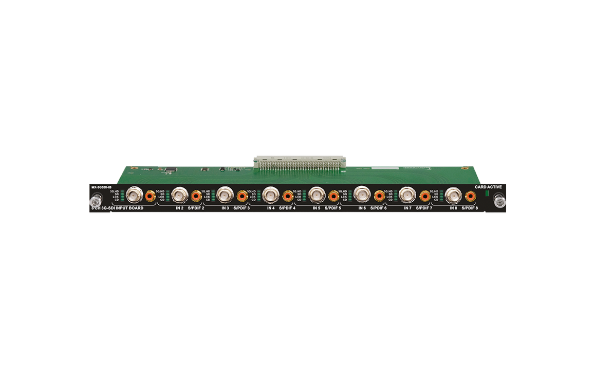 Electronic module with connectors on a white background