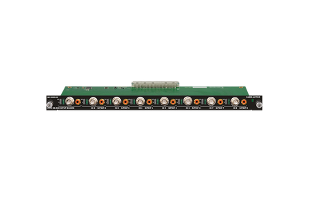 Electronic module with connectors on a white background