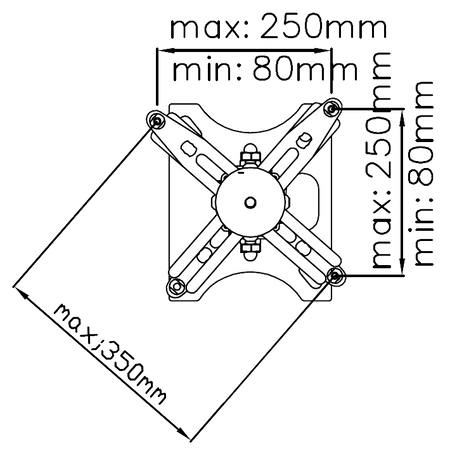 Vision Close-Coupled Projector Ceiling Mount