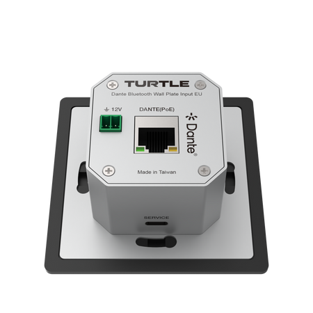 Turtle_AV_Dante_Bluetooth_Wallplate