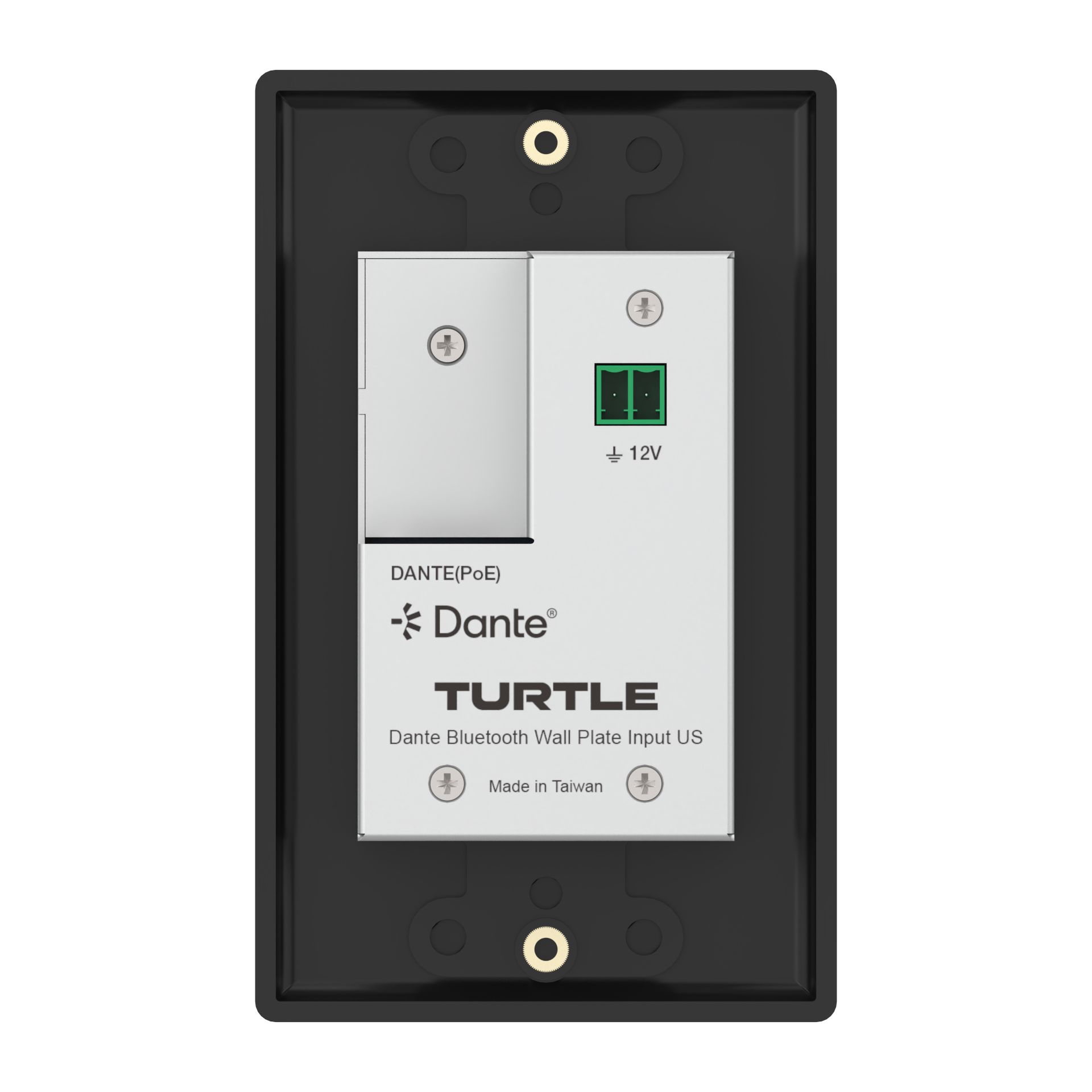 Turtle_AV_Dante_Bluetooth_Wallplate