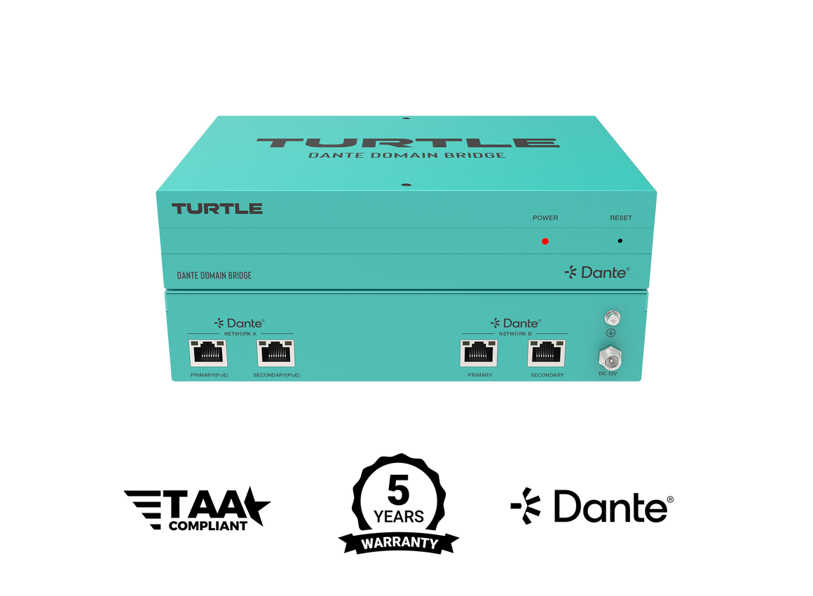 Turtle AV Dante Domain Bridge (TAV-DDB)