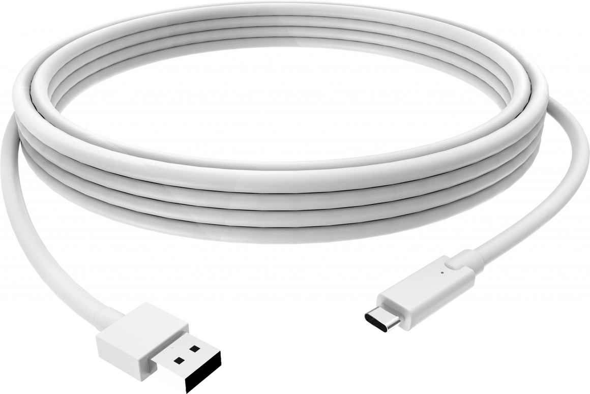 Vision White USB-C to USB 3.0A Cable 1m