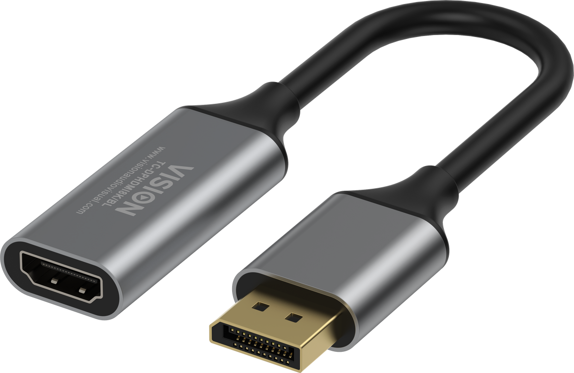 Vision Black DisplayPort to 8K HDMI Adaptor