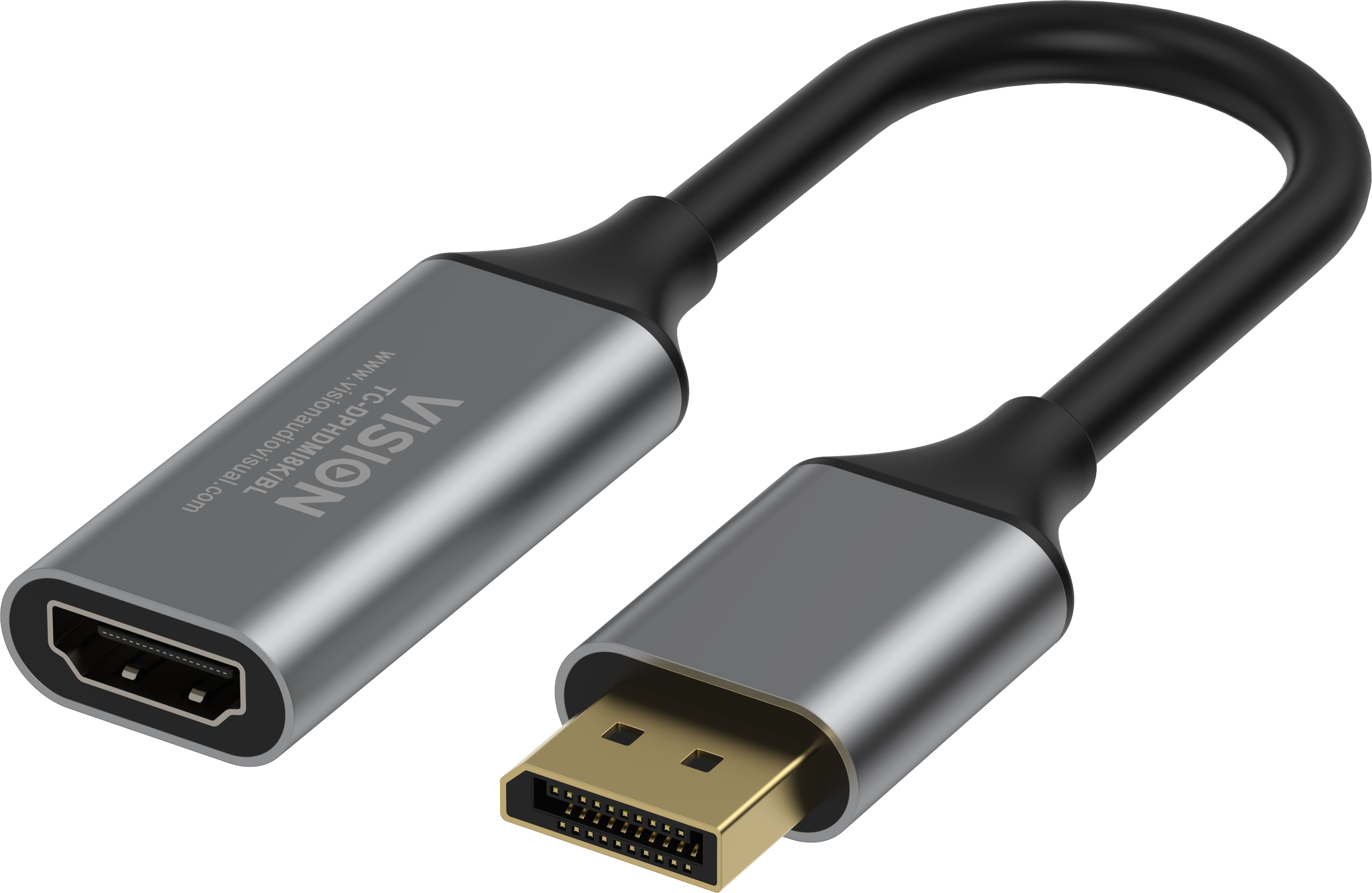 Vision Black DisplayPort to 8K HDMI Adaptor