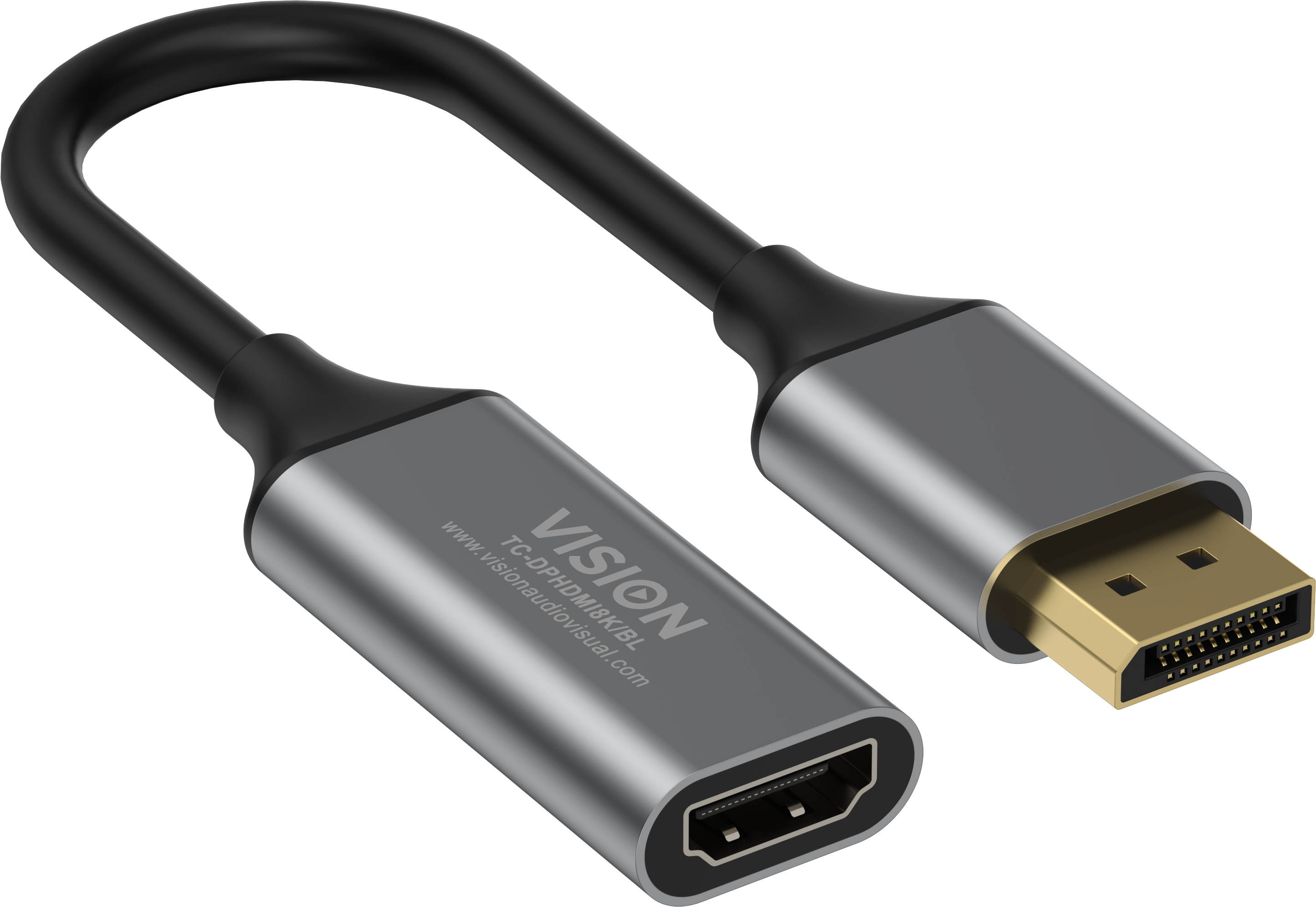 Vision Black DisplayPort to 8K HDMI Adaptor