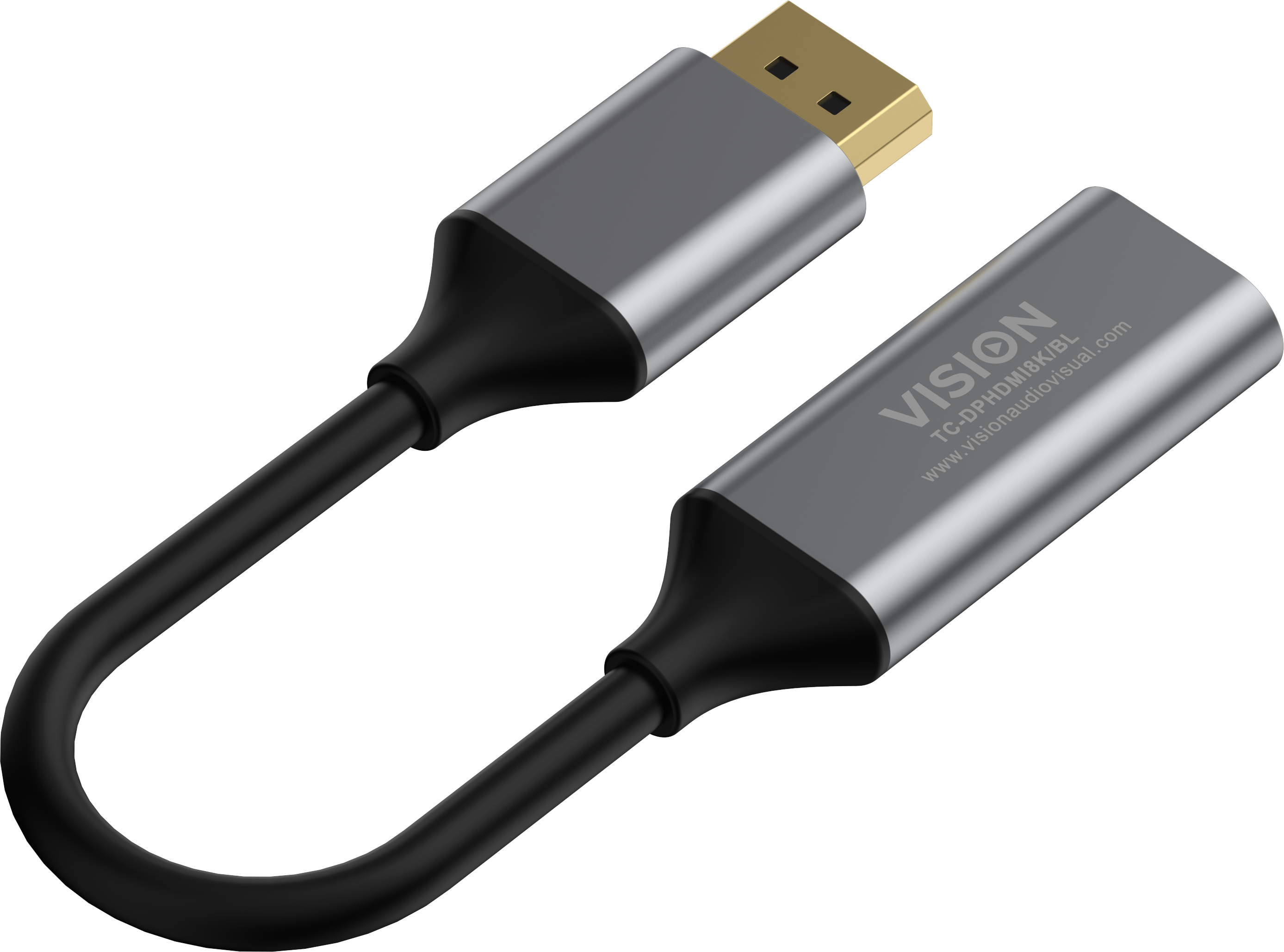 Vision Black DisplayPort to 8K HDMI Adaptor