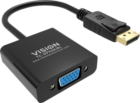 Vision Black DisplayPort to VGA Adaptor