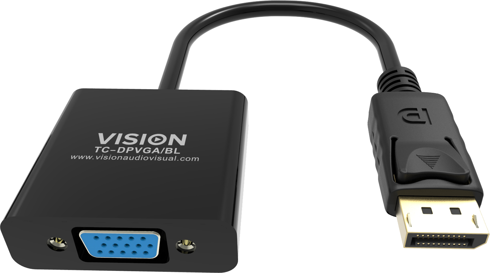 Vision Black DisplayPort to VGA Adaptor