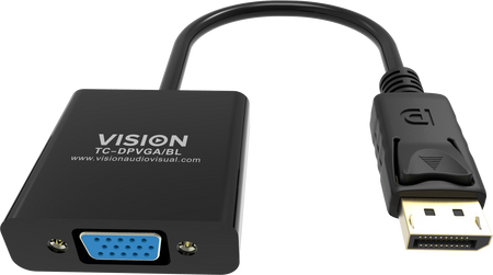 Vision Black DisplayPort to VGA Adaptor