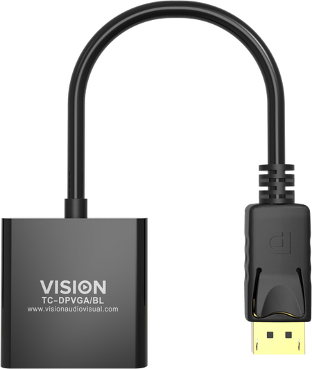 Vision Black DisplayPort to VGA Adaptor
