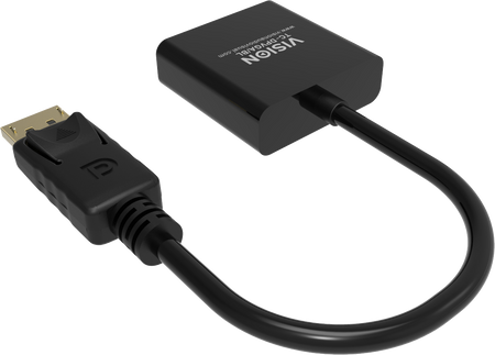 Vision Black DisplayPort to VGA Adaptor