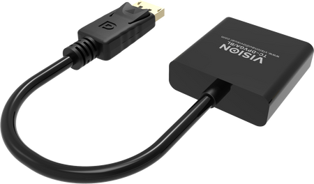 Vision Black DisplayPort to VGA Adaptor