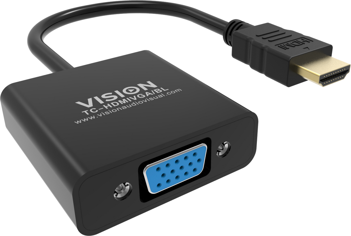 Vision Black HDMI to VGA Adaptor