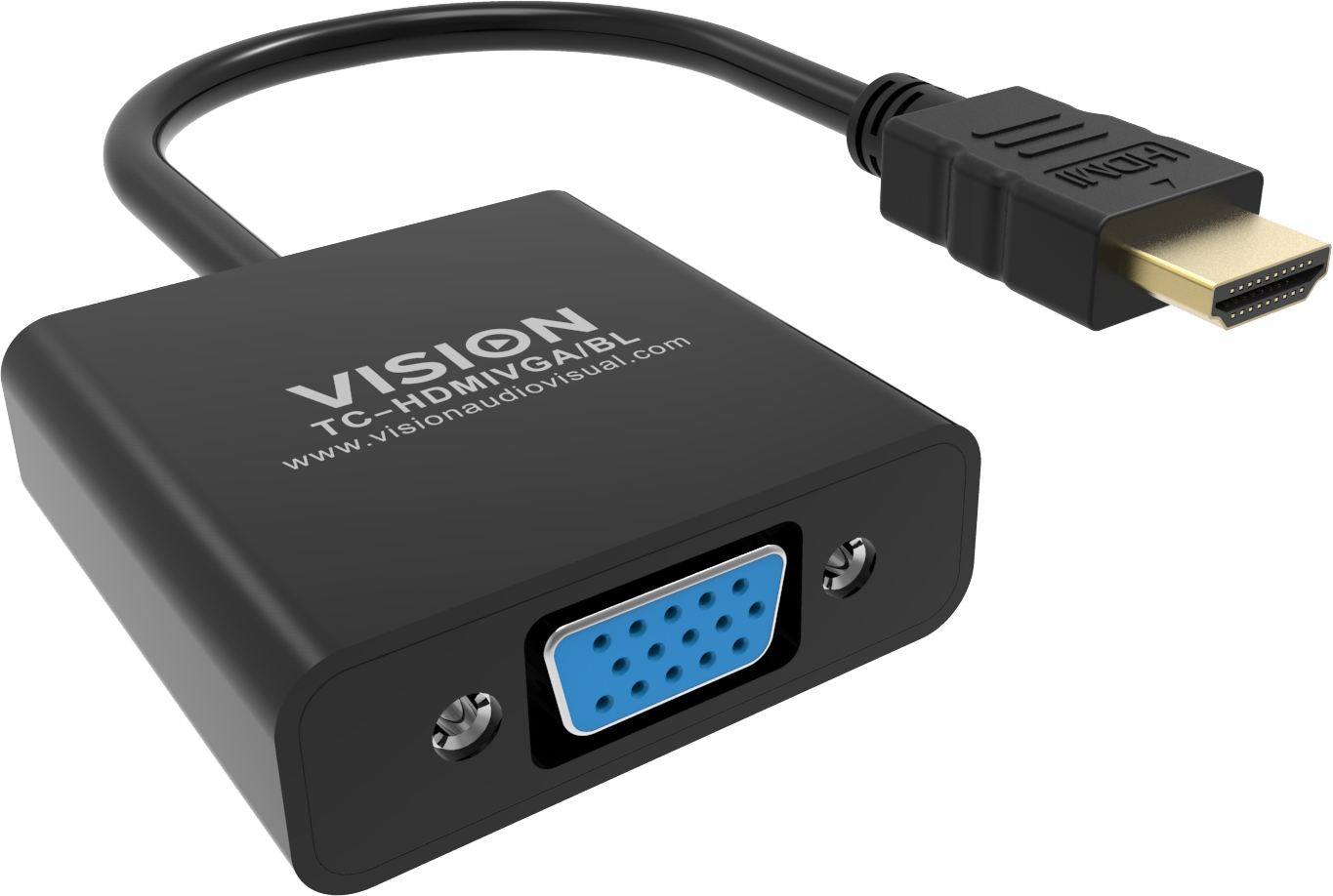 Vision Black HDMI to VGA Adaptor