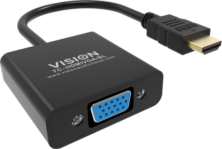 Vision Black HDMI to VGA Adaptor