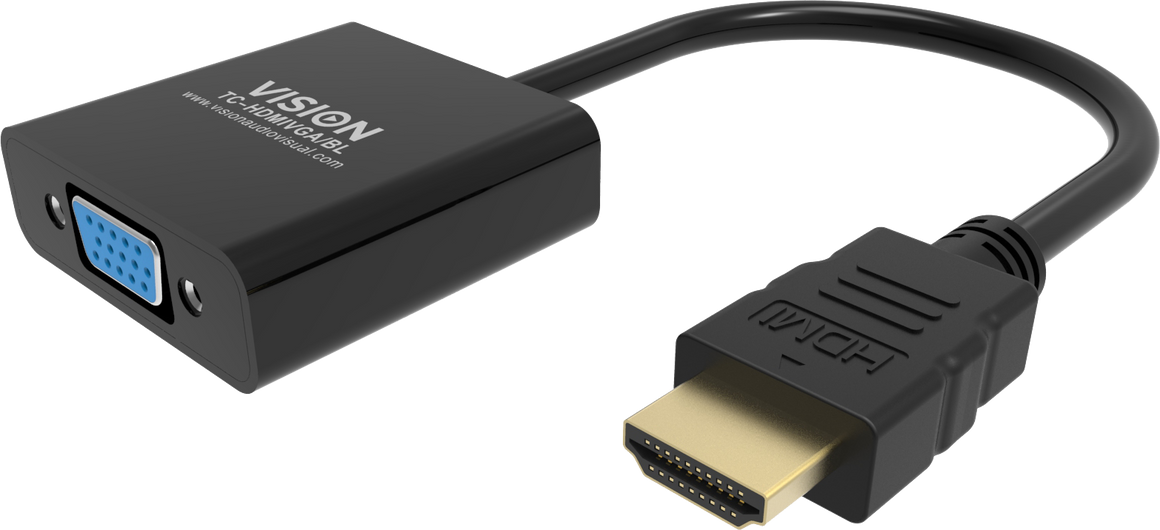 Vision Black HDMI to VGA Adaptor