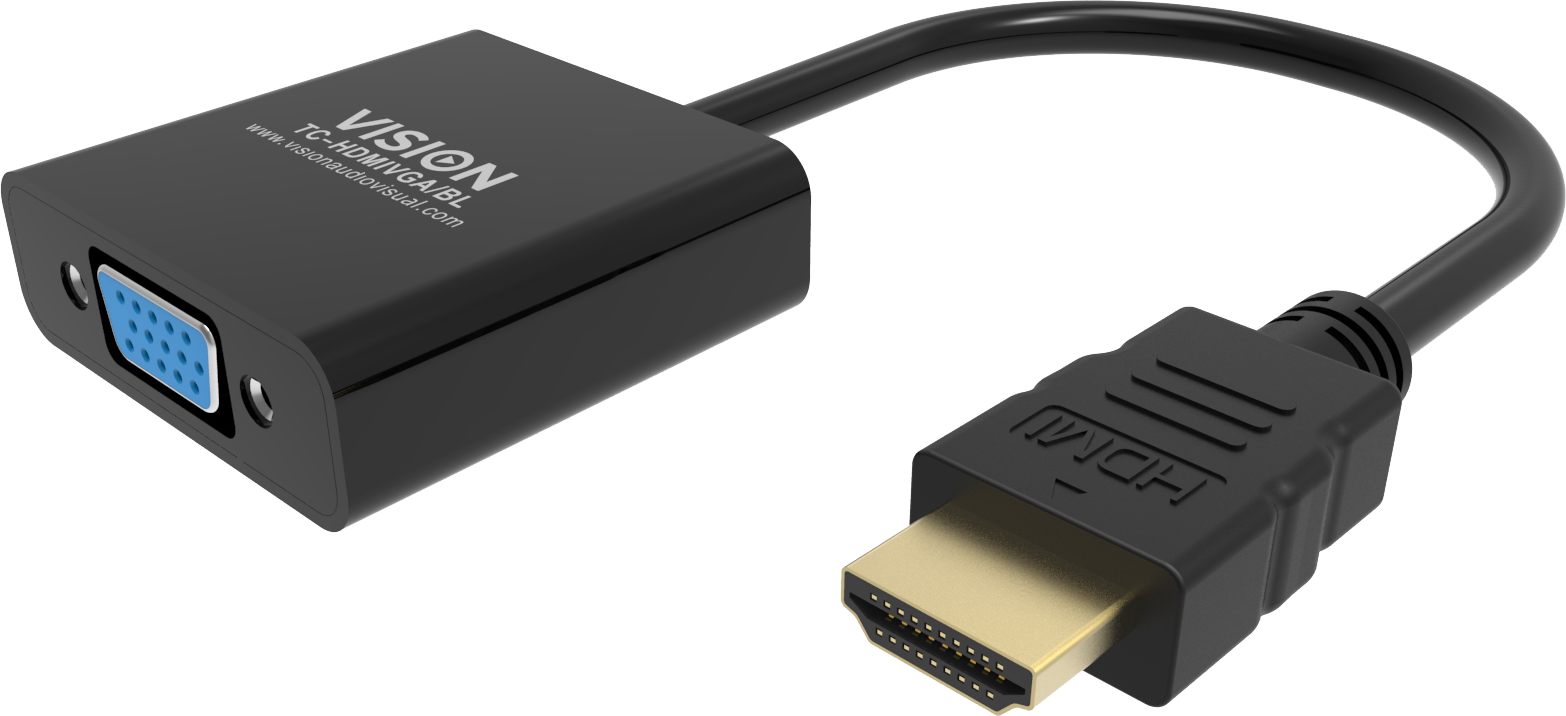 Vision Black HDMI to VGA Adaptor