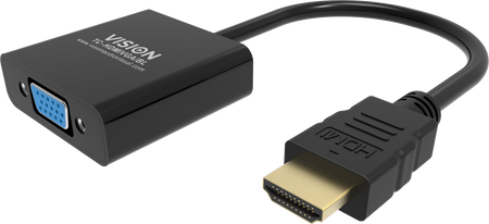 Vision Black HDMI to VGA Adaptor