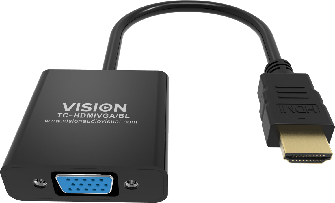 Vision Black HDMI to VGA Adaptor