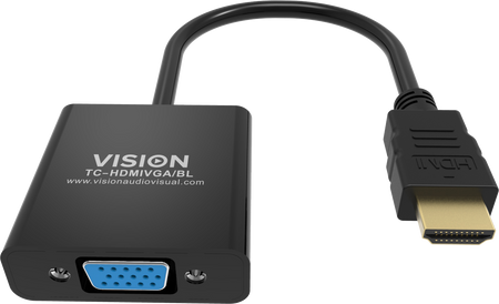 Vision Black HDMI to VGA Adaptor