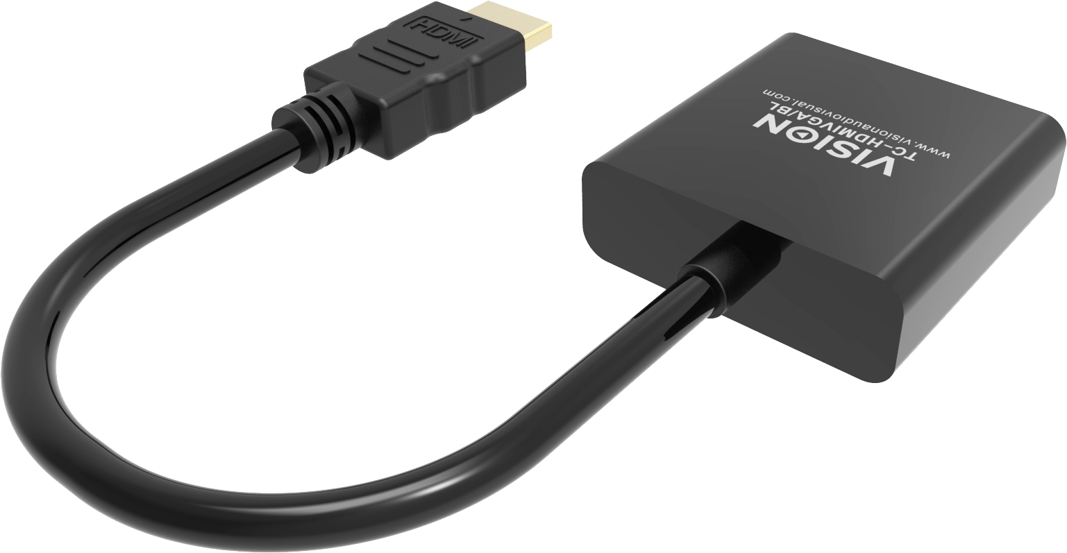 Vision Black HDMI to VGA Adaptor