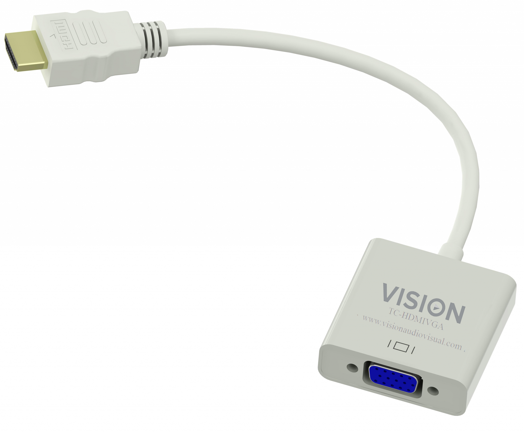 Vision White HDMI to VGA Adaptor