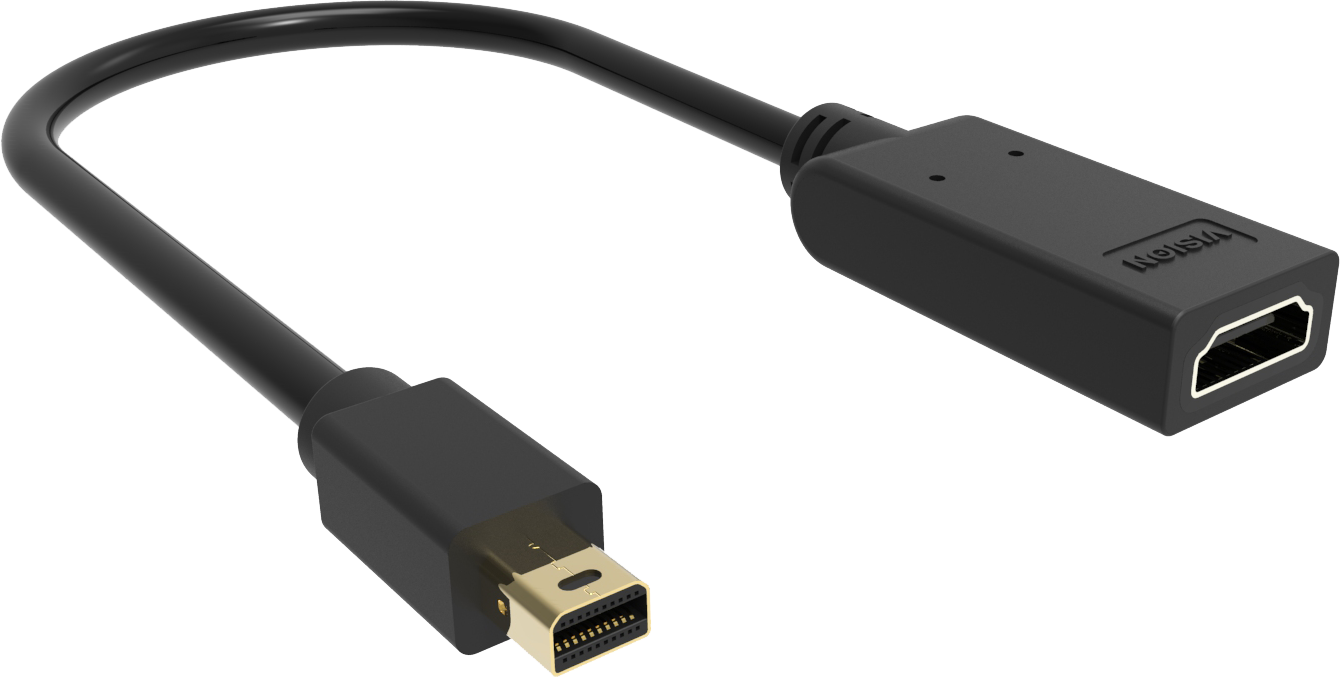 Vision Black Mini-DisplayPort to HDMI Adaptor