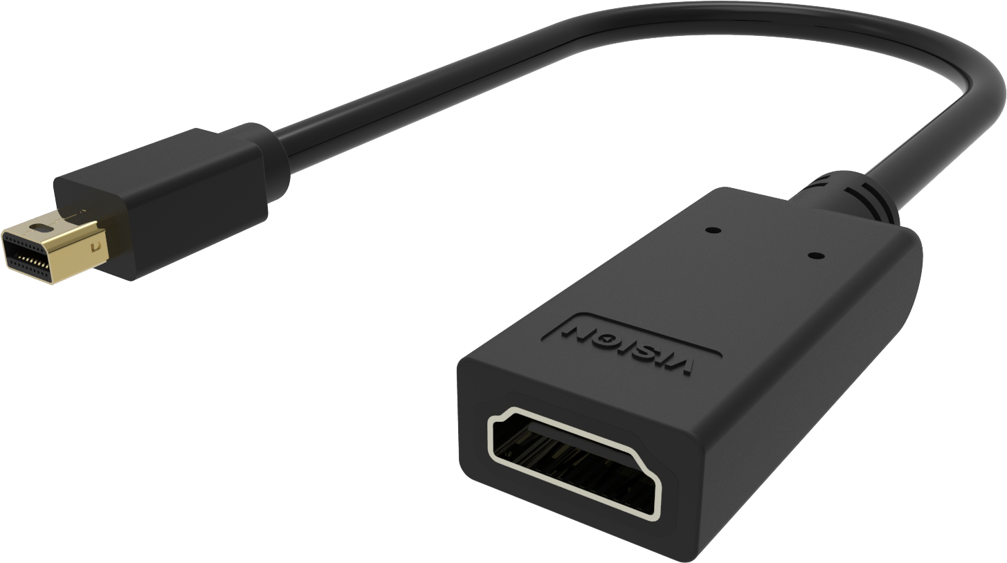 Vision Black Mini-DisplayPort to HDMI Adaptor