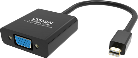Vision Black Mini-DisplayPort to VGA Adaptor