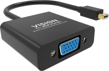 Vision Black Mini-DisplayPort to VGA Adaptor