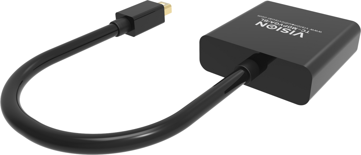 Vision Black Mini-DisplayPort to VGA Adaptor