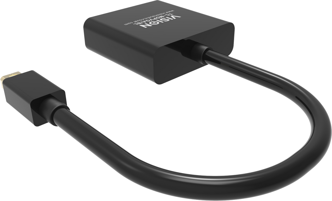 Vision Black Mini-DisplayPort to VGA Adaptor