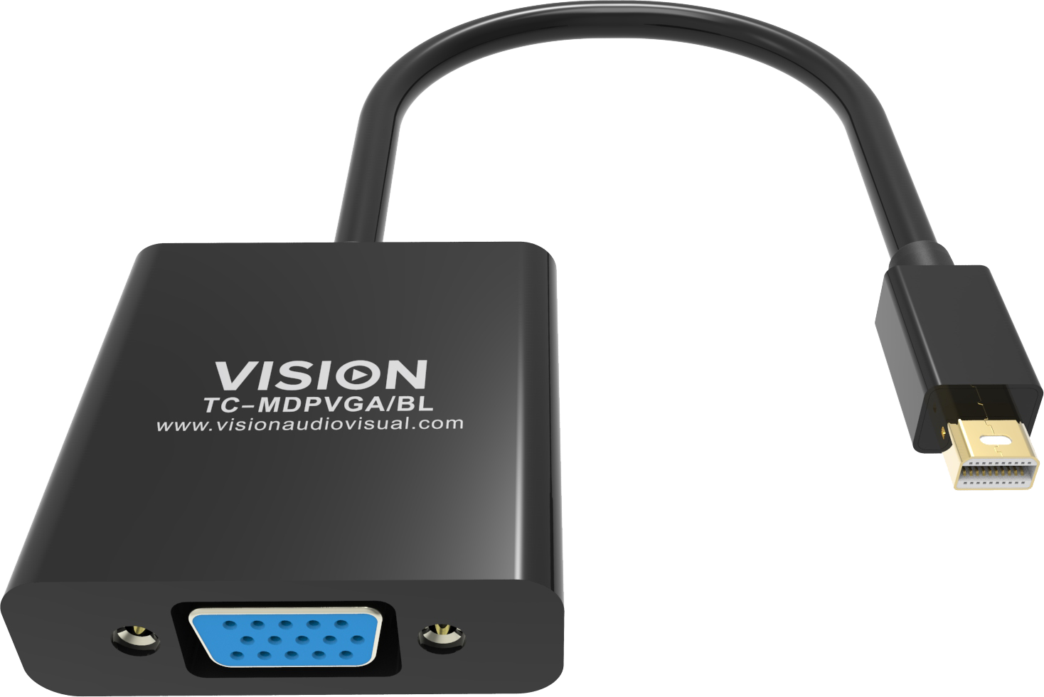 Vision Black Mini-DisplayPort to VGA Adaptor