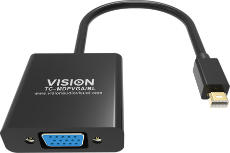 Vision Black Mini-DisplayPort to VGA Adaptor