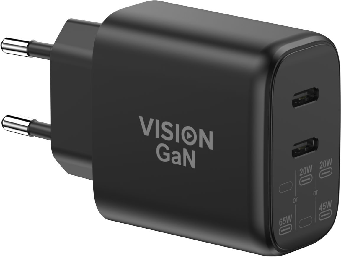 Vision Dual USB-C Charger with EU Plug